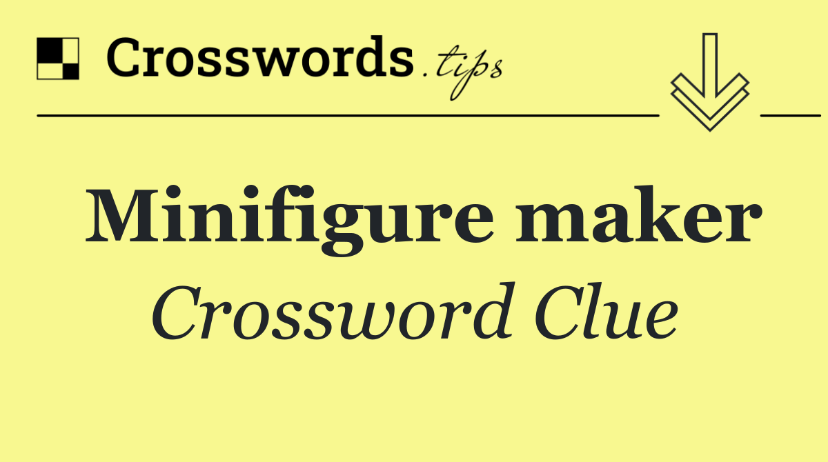 Minifigure maker