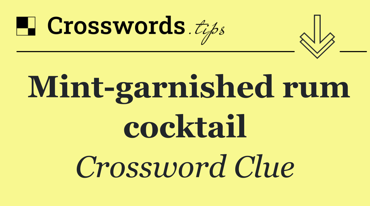 Mint garnished rum cocktail