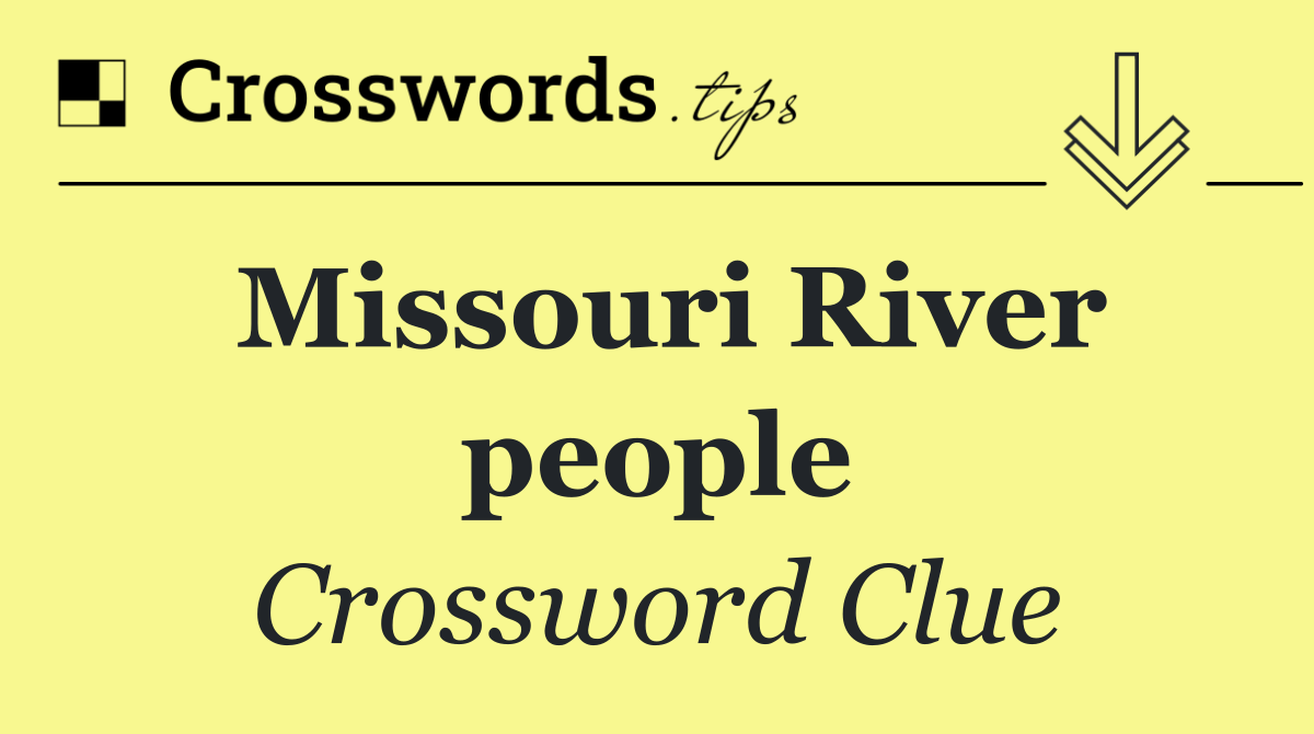 Missouri River people