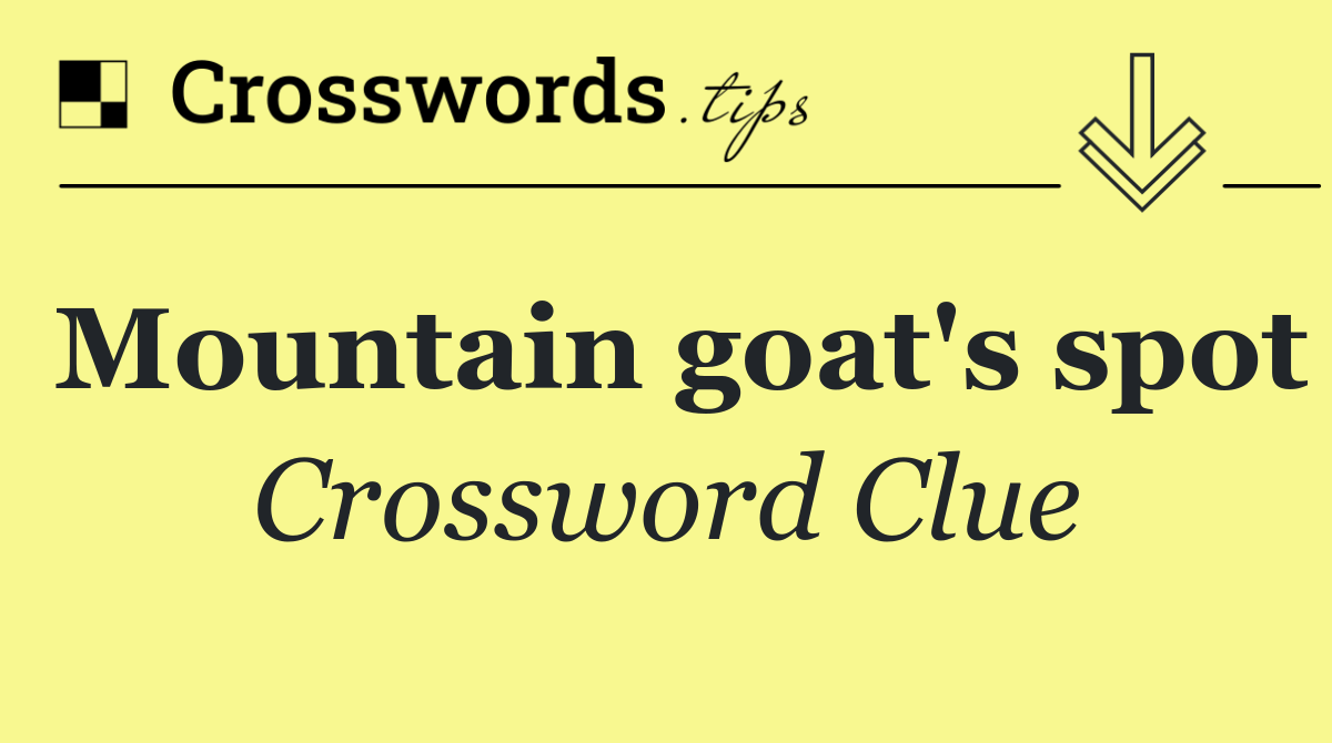 Mountain goat's spot
