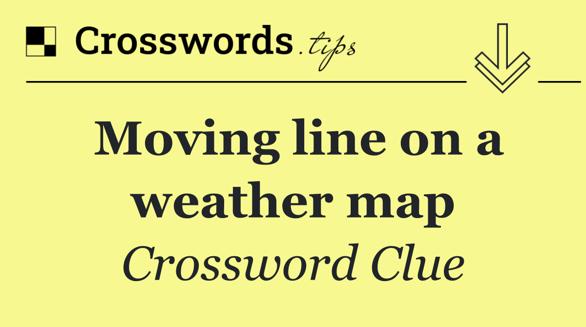 Moving line on a weather map