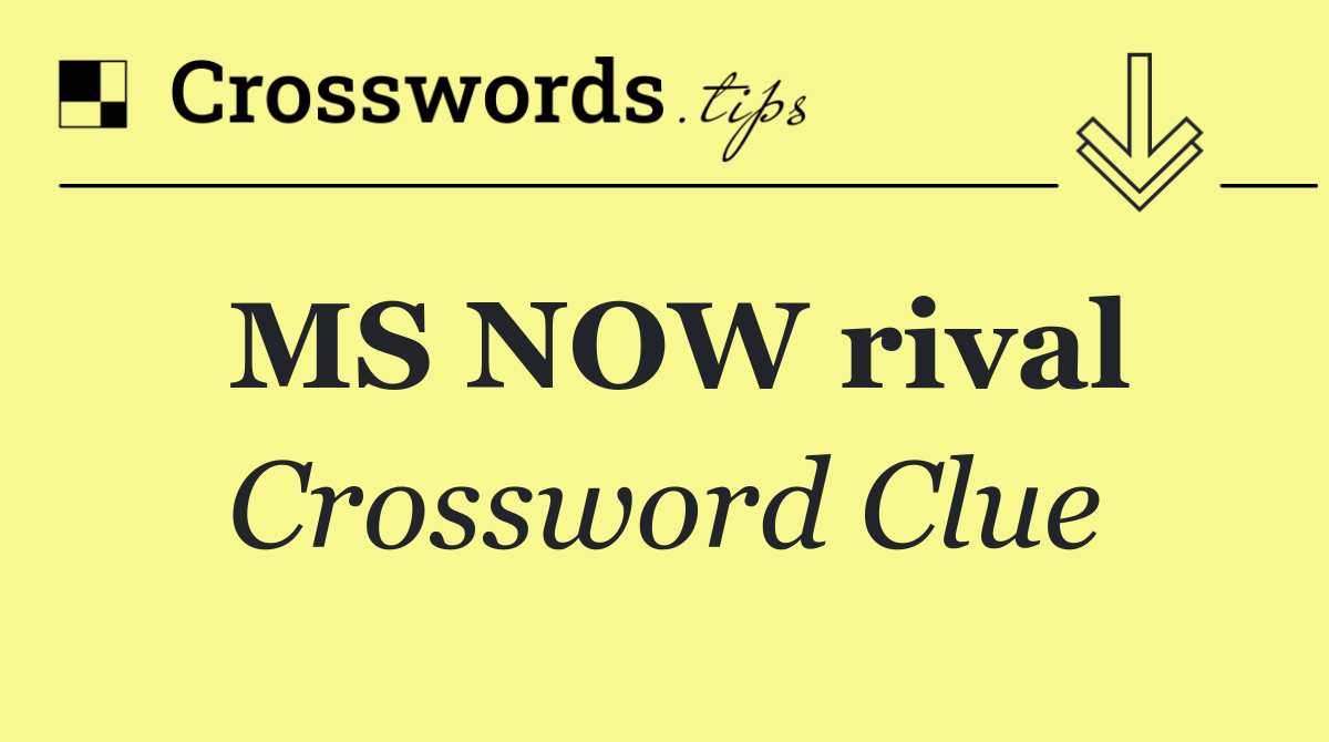 MS NOW rival