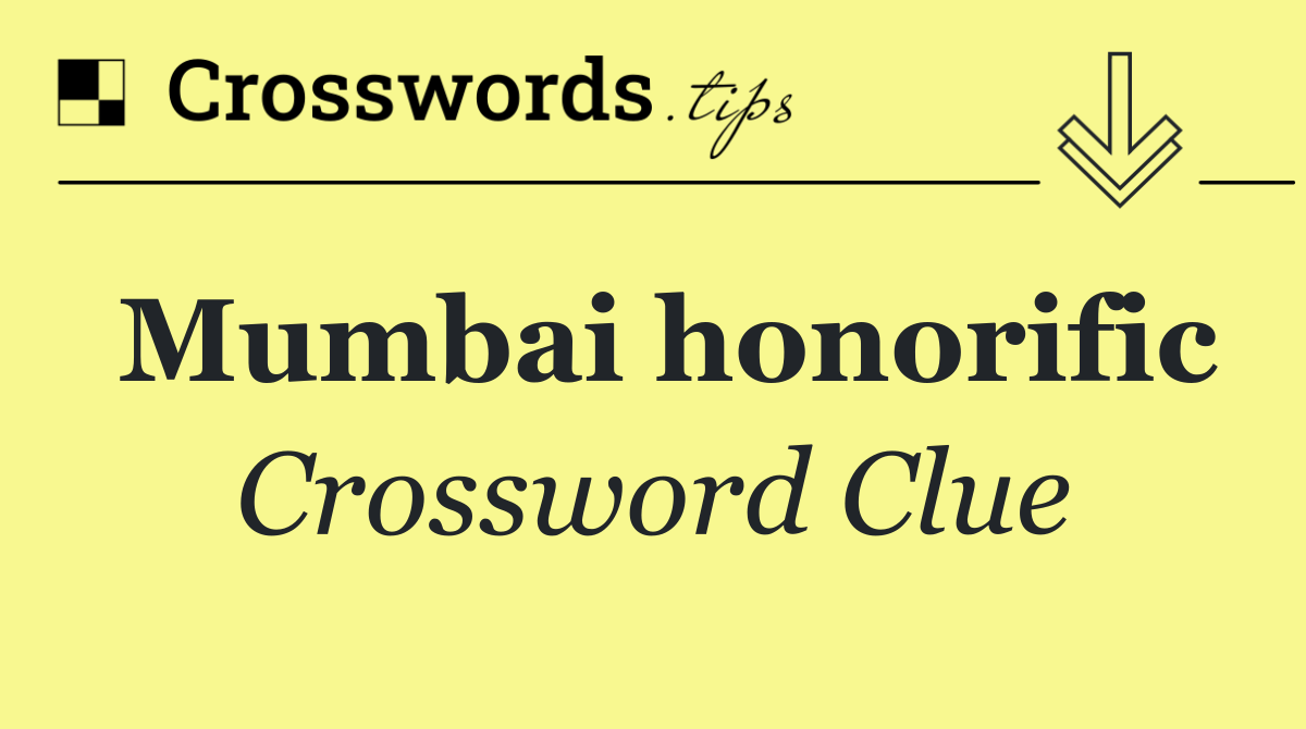 Mumbai honorific