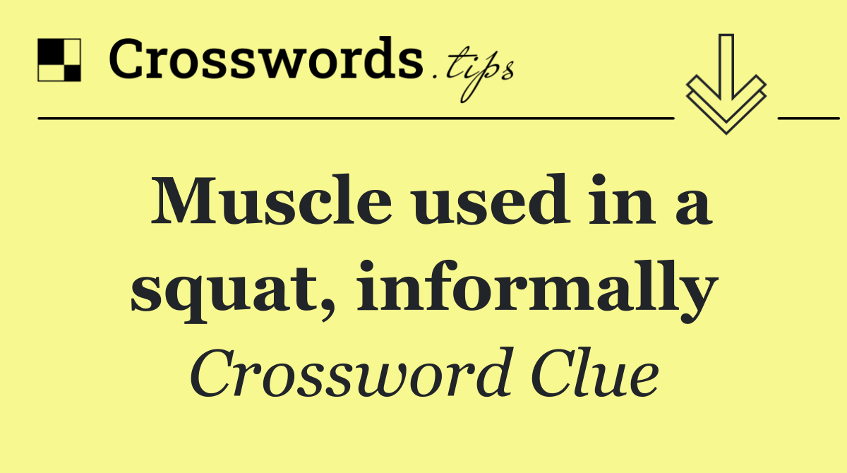 Muscle used in a squat, informally
