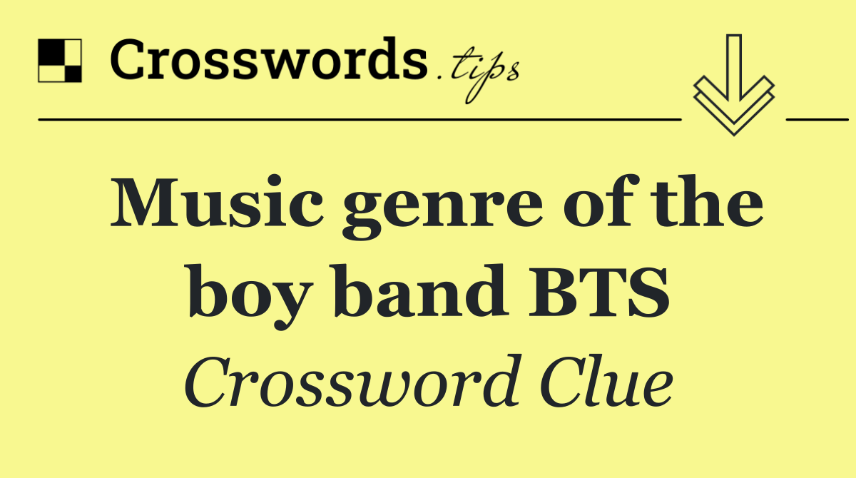 Music genre of the boy band BTS
