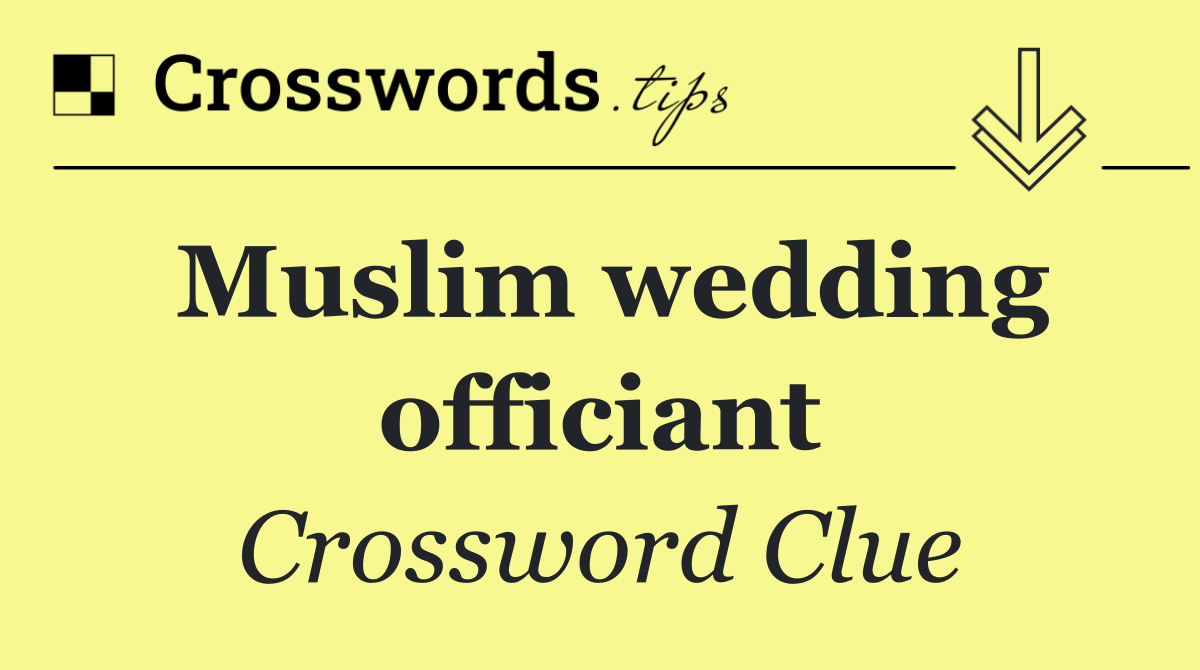 Muslim wedding officiant