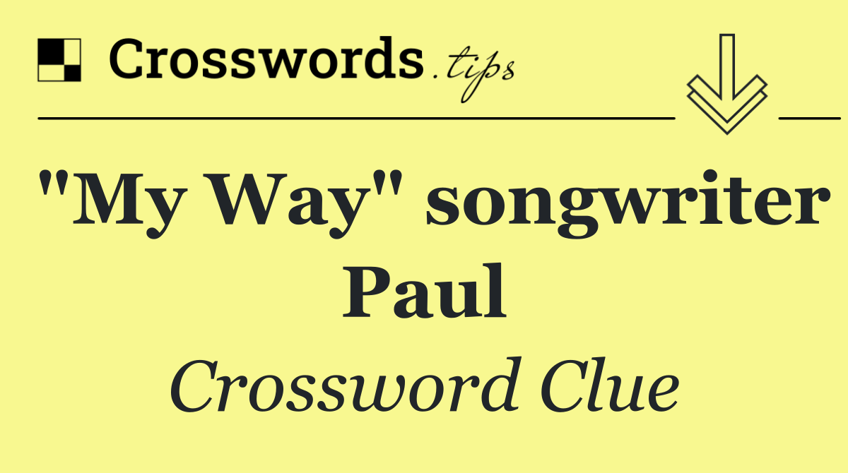 "My Way" songwriter Paul