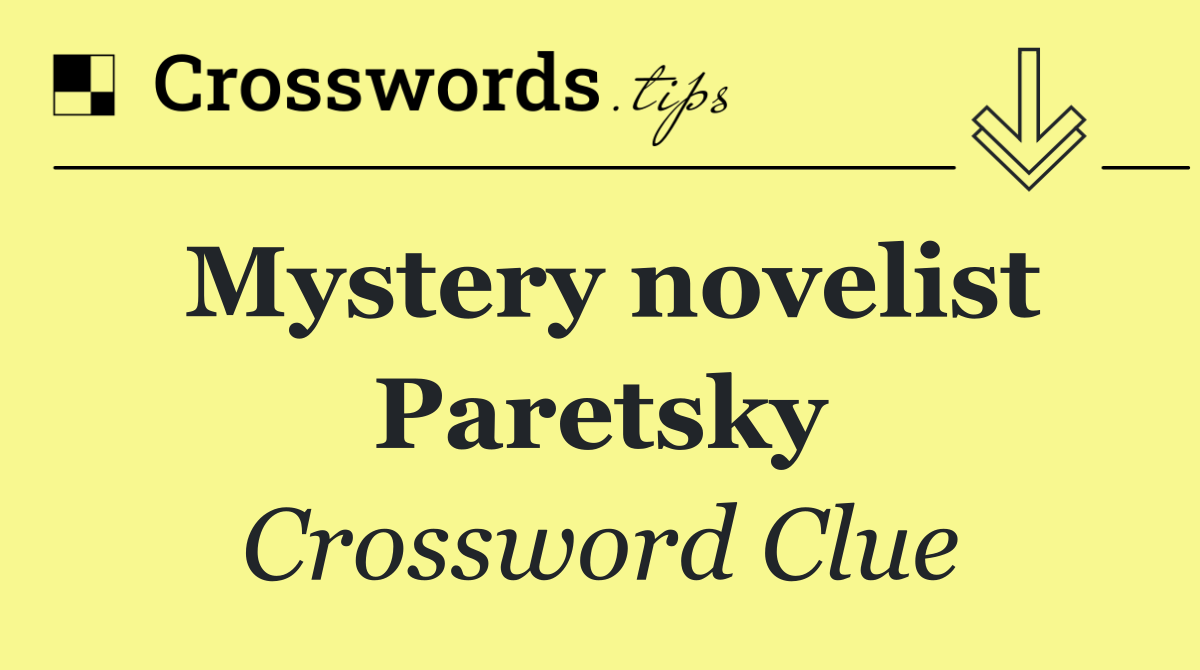 Mystery novelist Paretsky