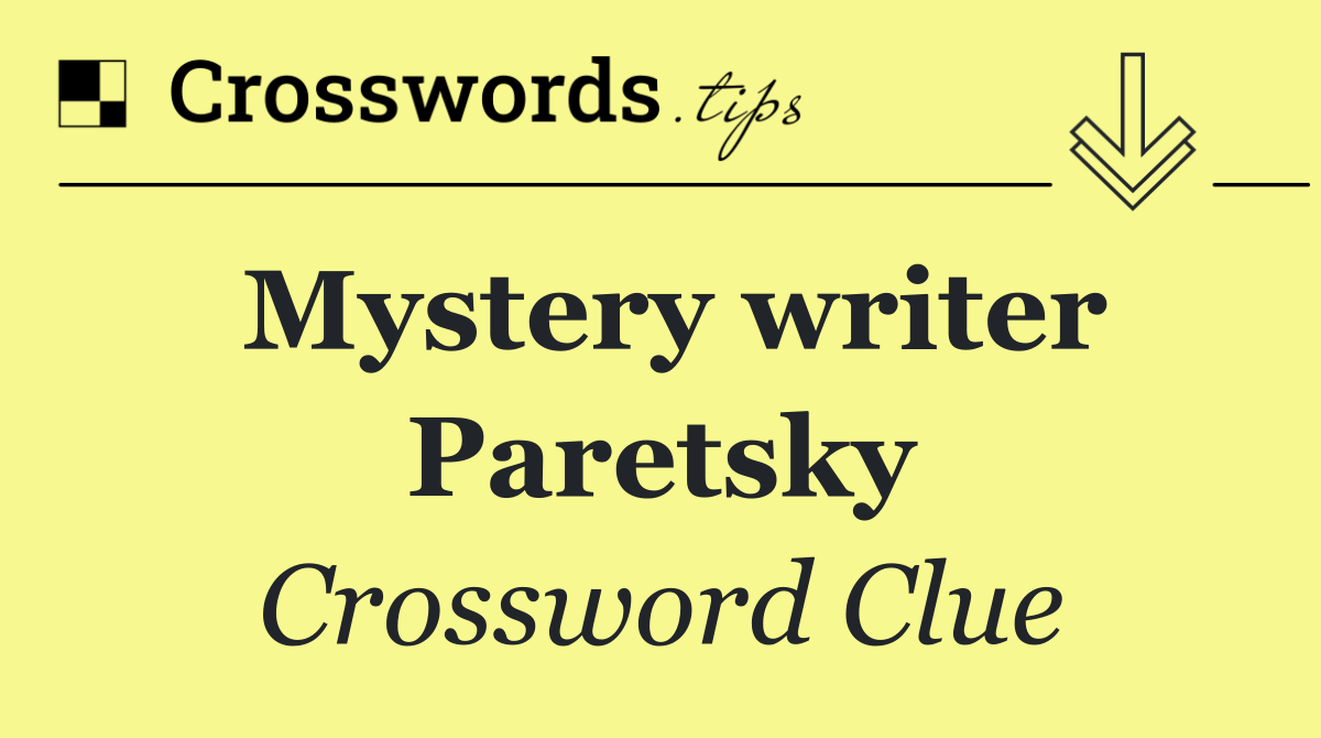 Mystery writer Paretsky