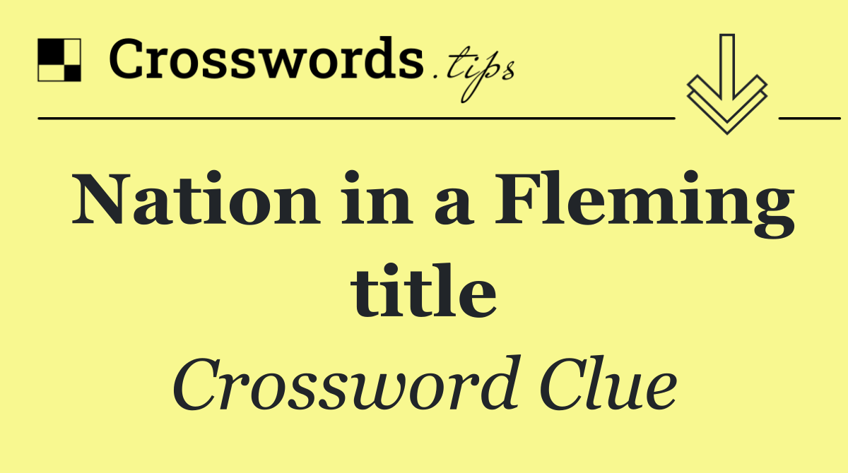 Nation in a Fleming title