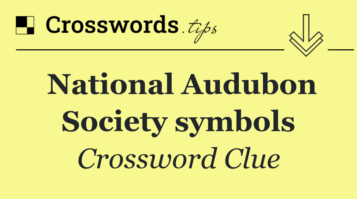 National Audubon Society symbols