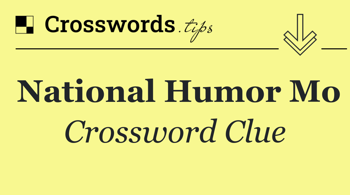 National Humor Mo