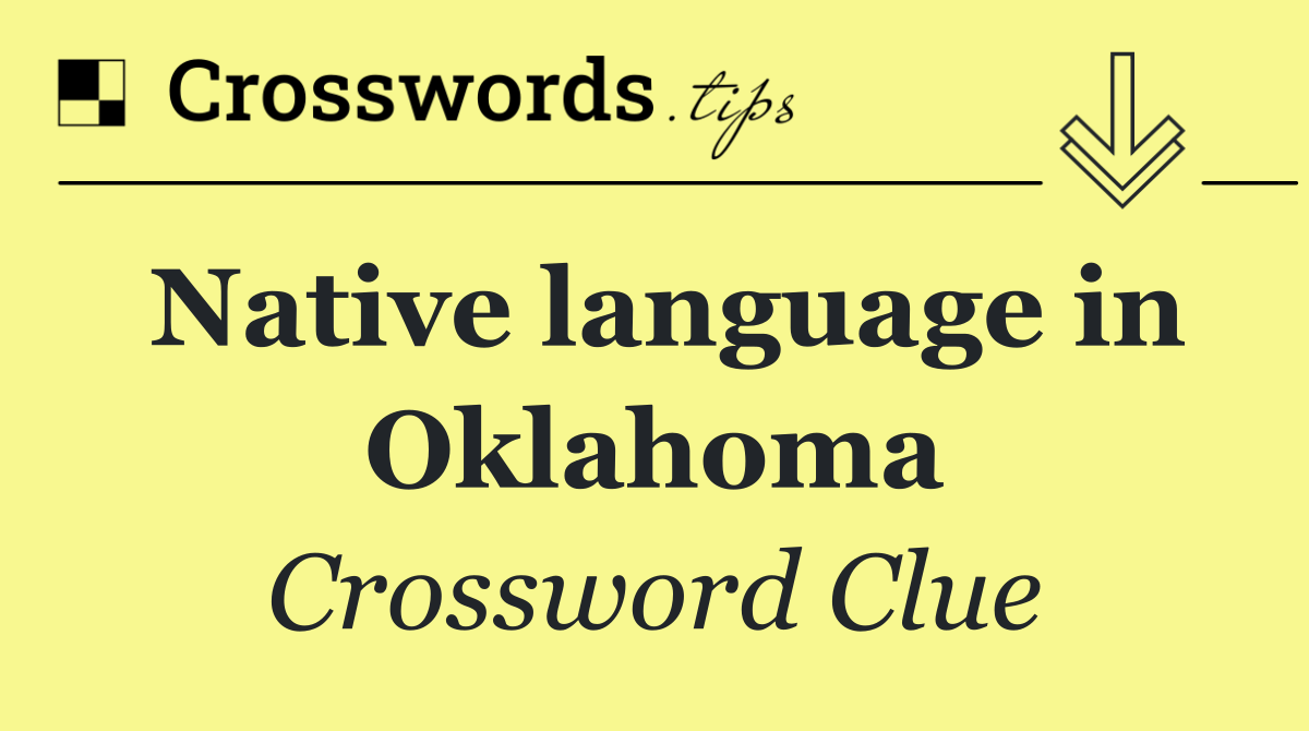 Native language in Oklahoma