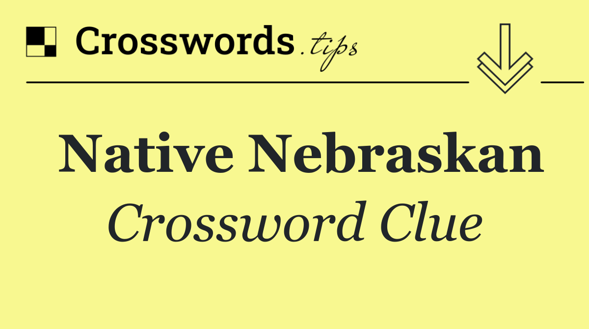 Native Nebraskan