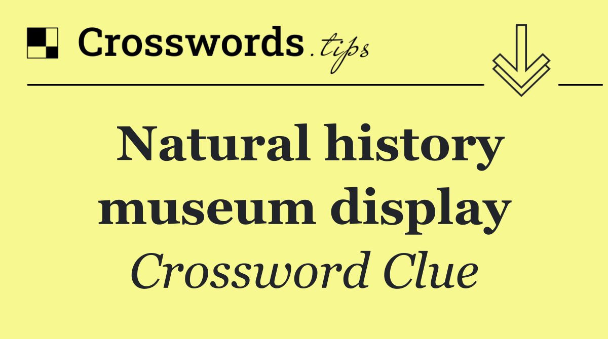 Natural history museum display