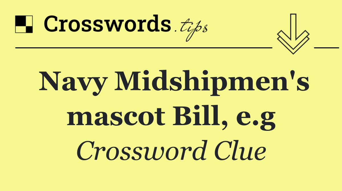 Navy Midshipmen's mascot Bill, e.g