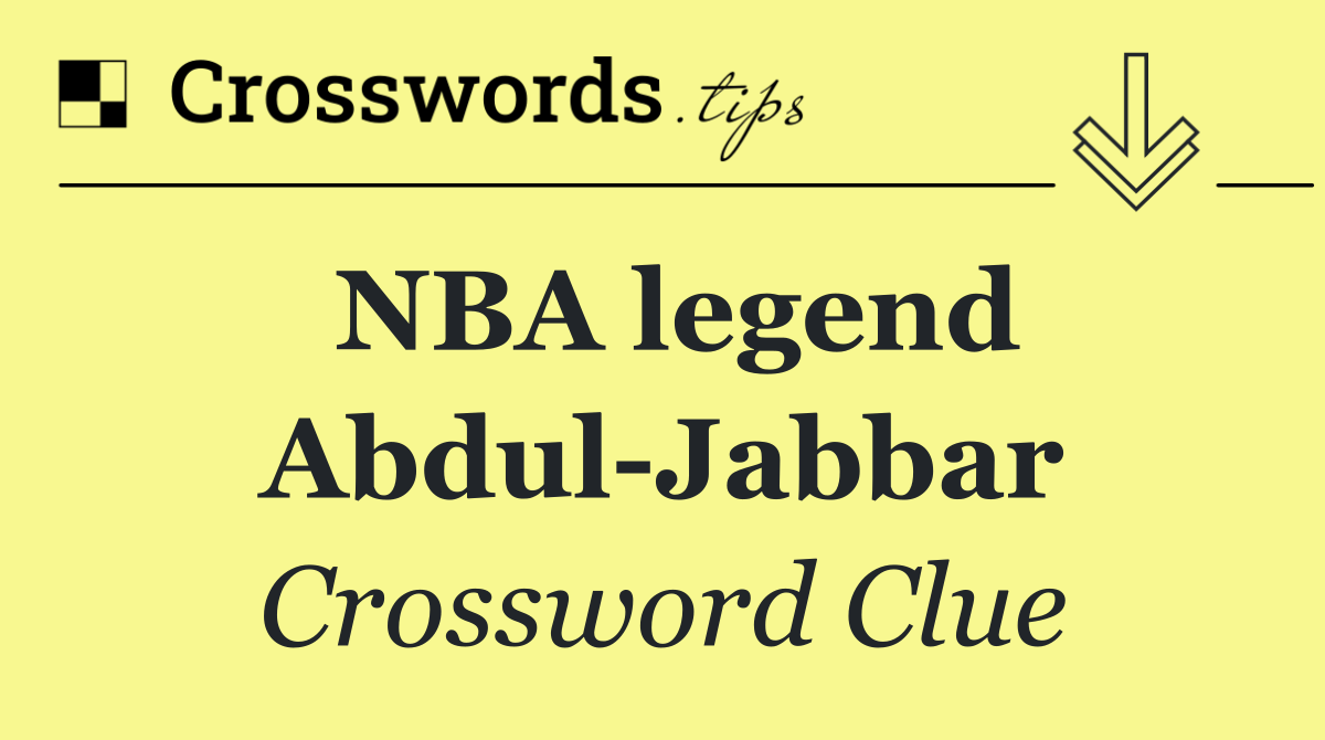 NBA legend Abdul Jabbar