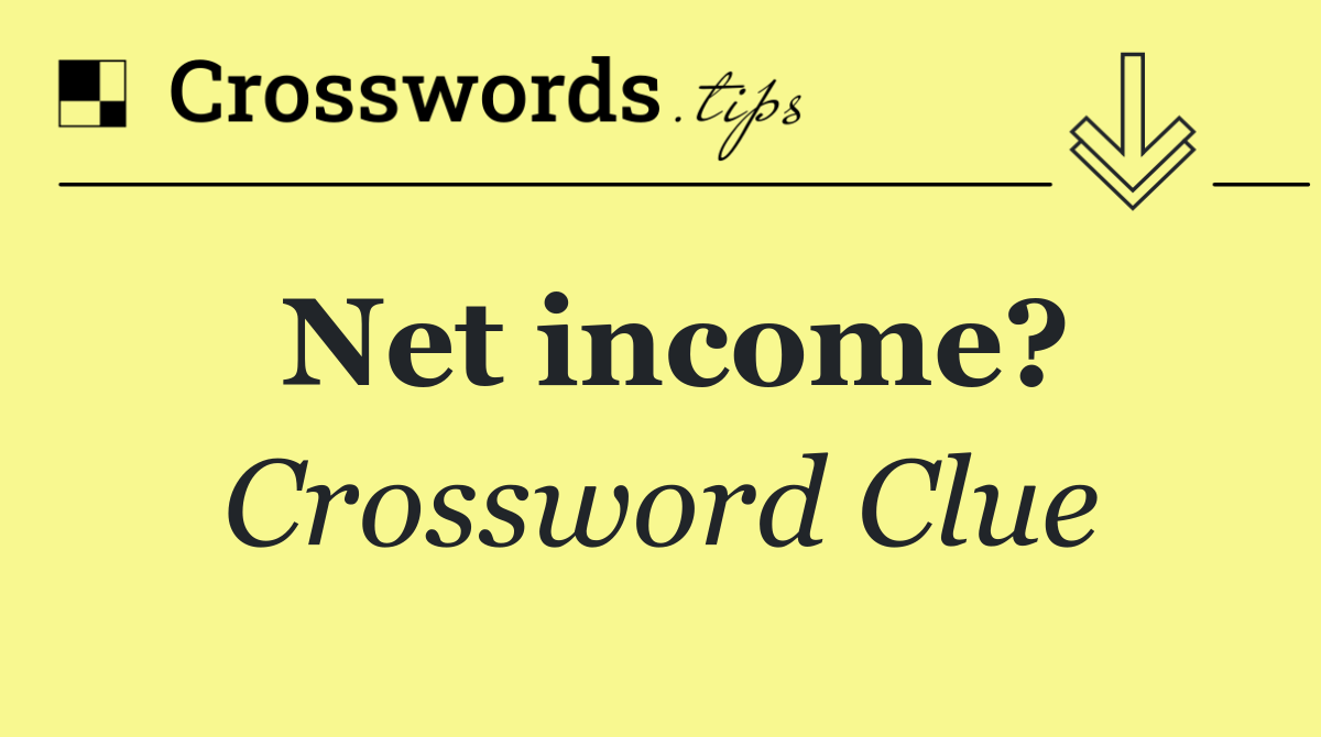 Net income?