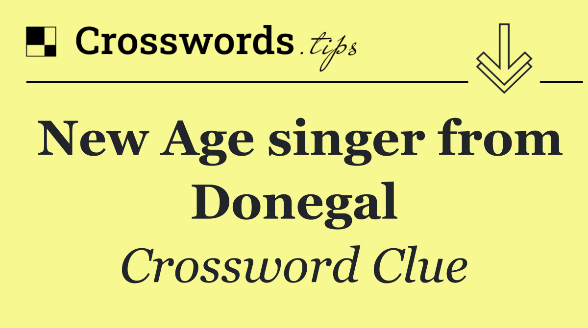 New Age singer from Donegal