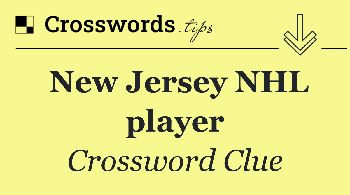 New Jersey NHL player