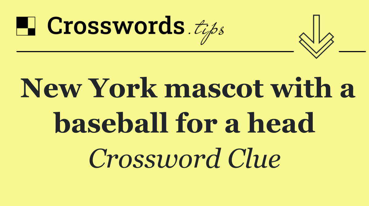 New York mascot with a baseball for a head