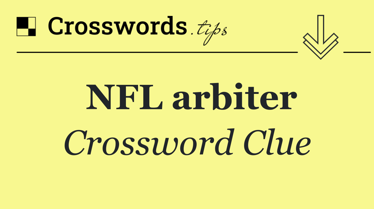 NFL arbiter
