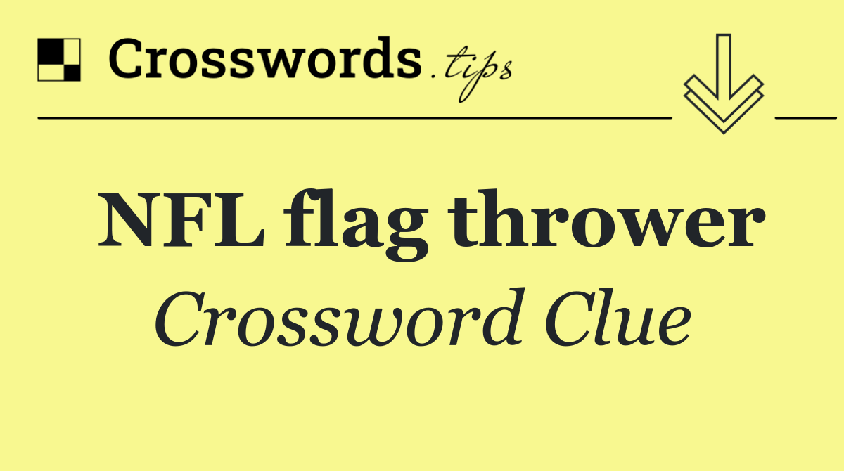 NFL flag thrower