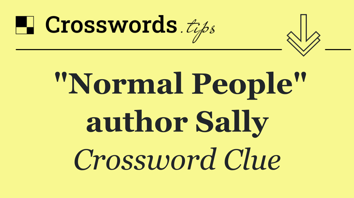 "Normal People" author Sally