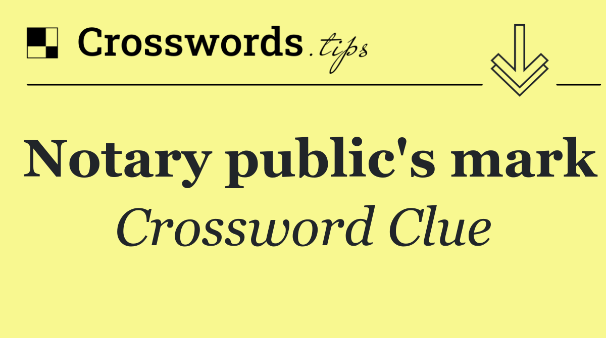 Notary public's mark