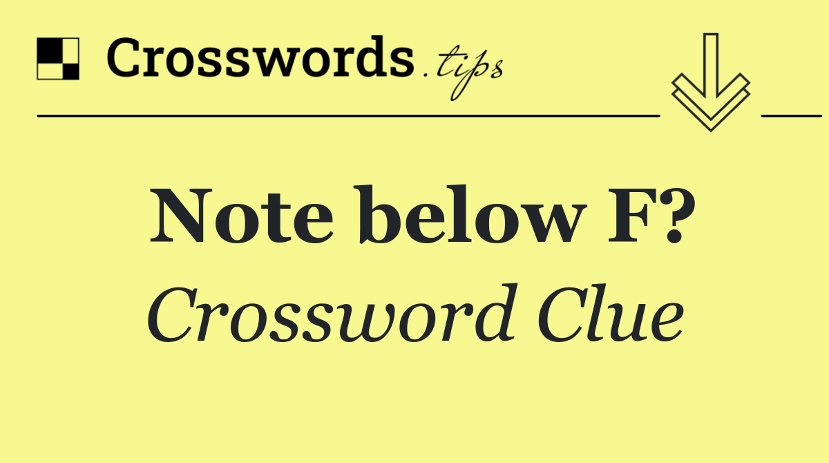 Note below F?