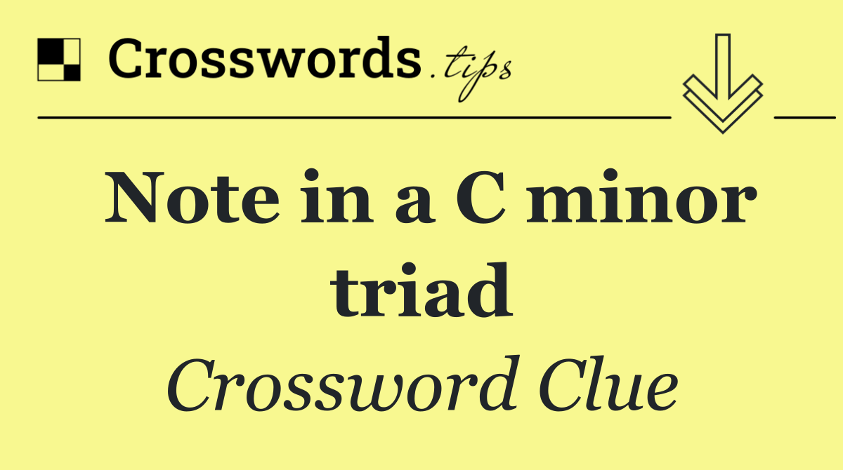 Note in a C minor triad