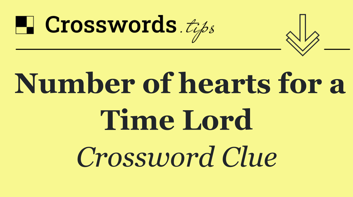 Number of hearts for a Time Lord