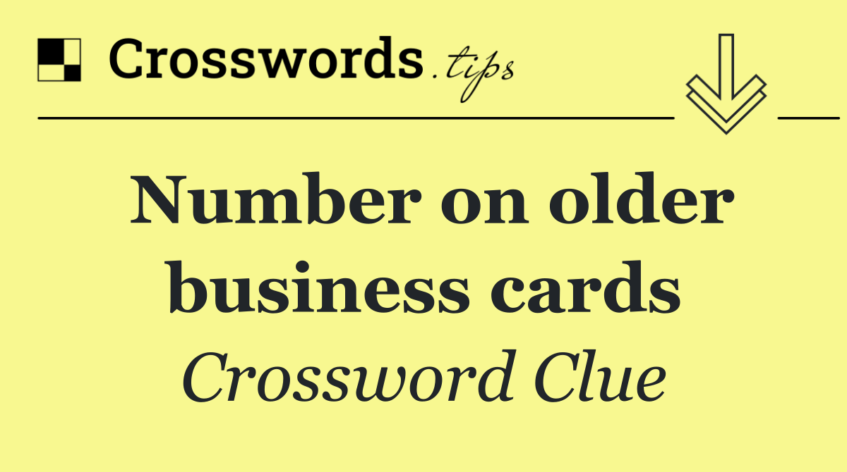 Number on older business cards