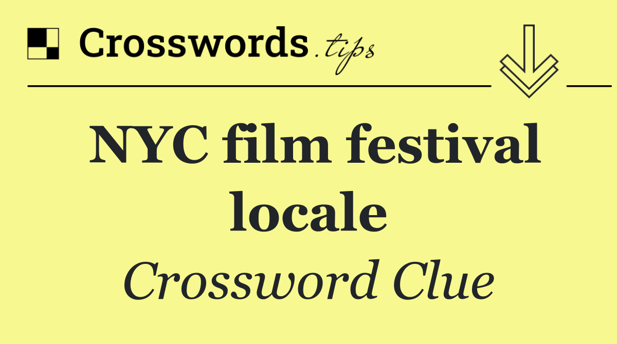 NYC film festival locale