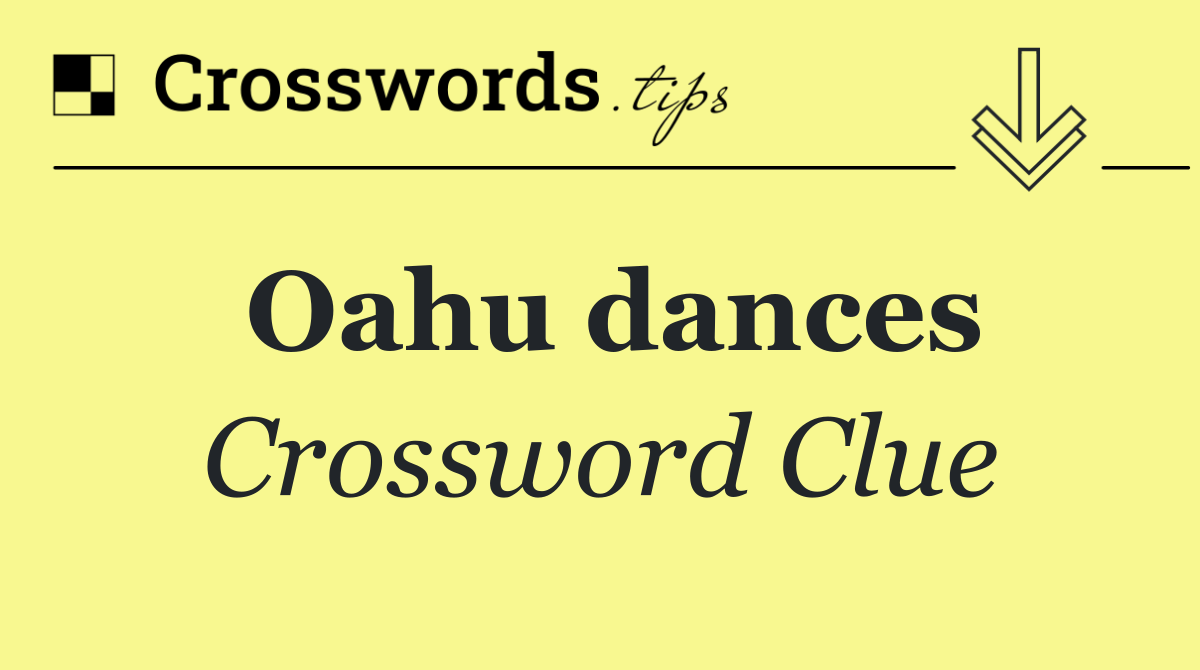 Oahu dances