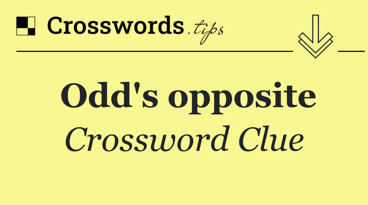 Odd's opposite