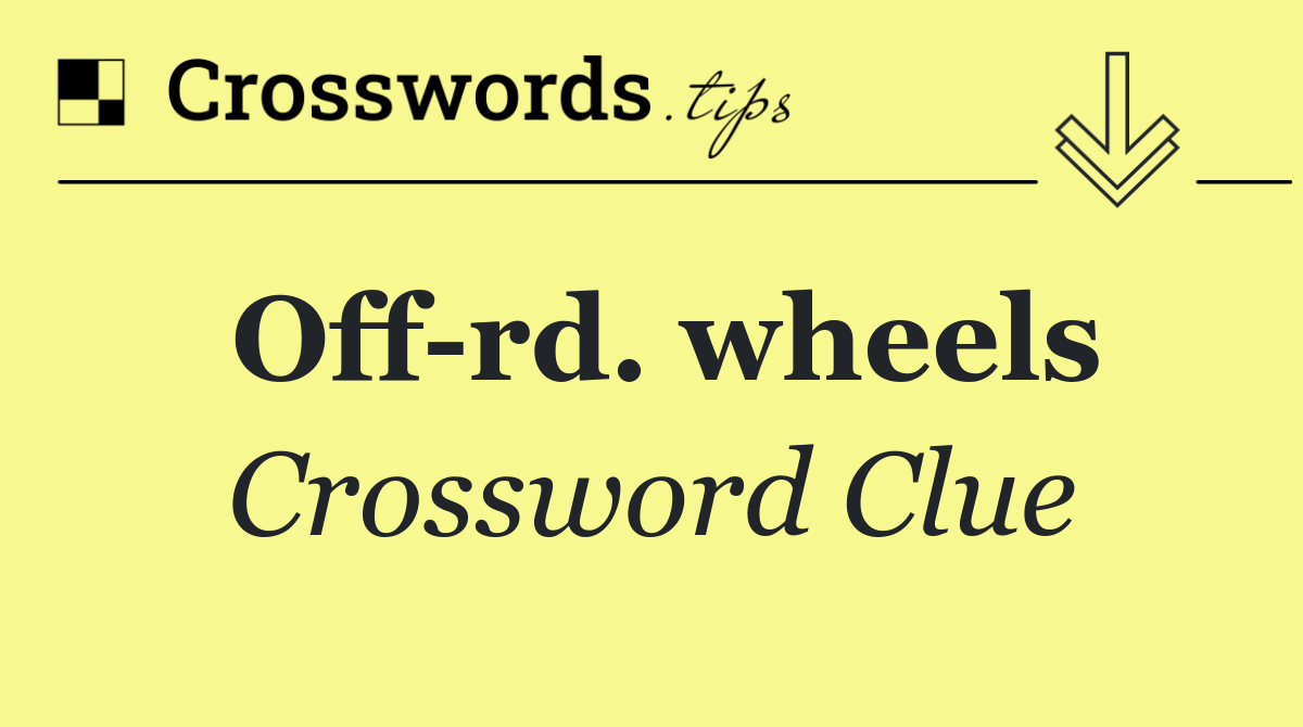 Off rd. wheels