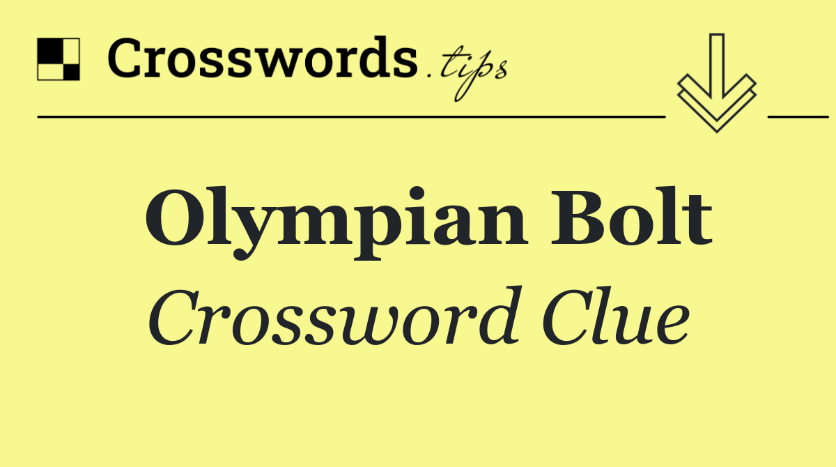 Olympian Bolt
