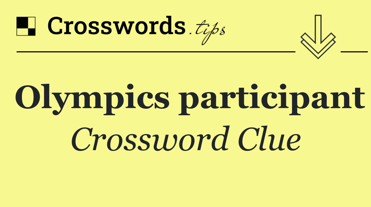 Olympics participant