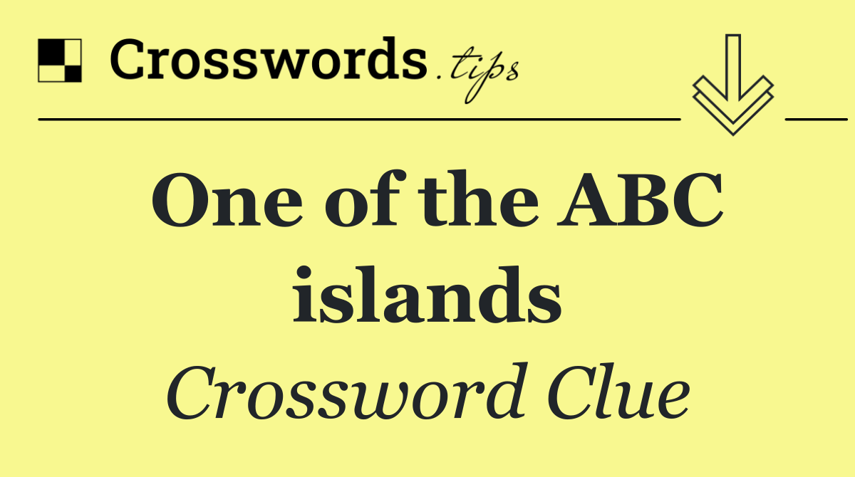 One of the ABC islands