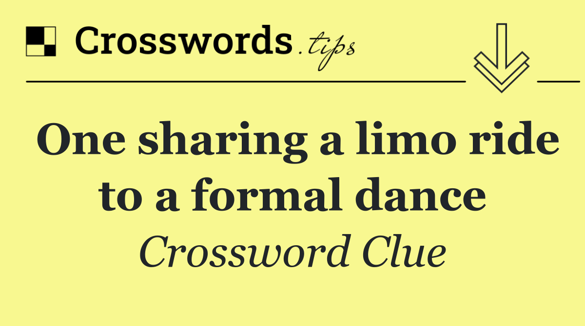One sharing a limo ride to a formal dance