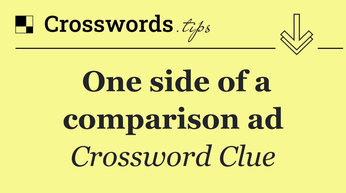 One side of a comparison ad