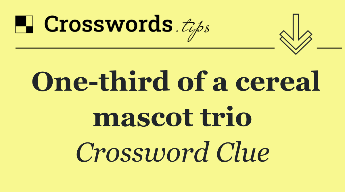 One third of a cereal mascot trio