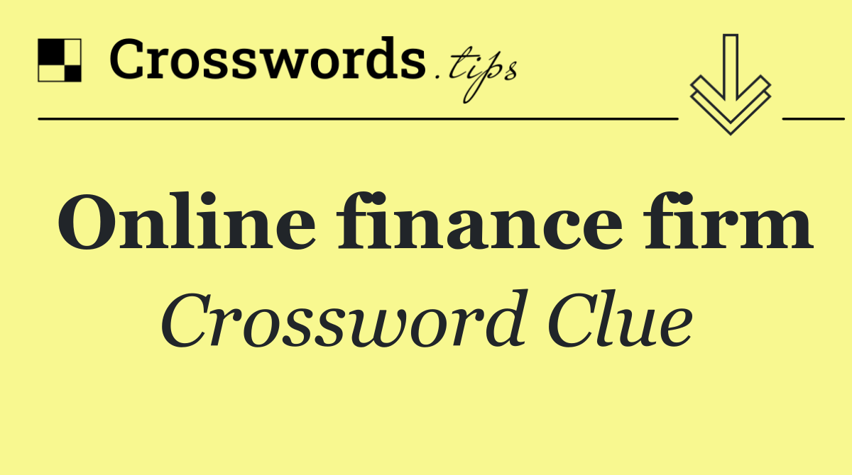 Online finance firm