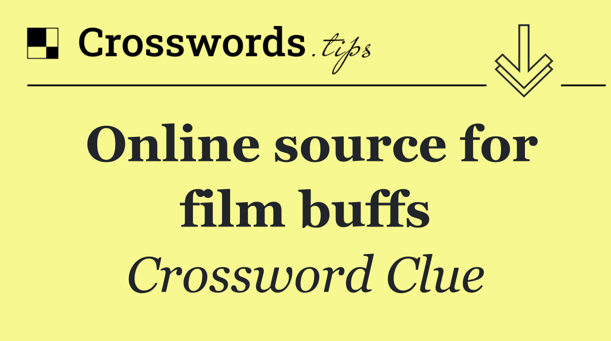 Online source for film buffs