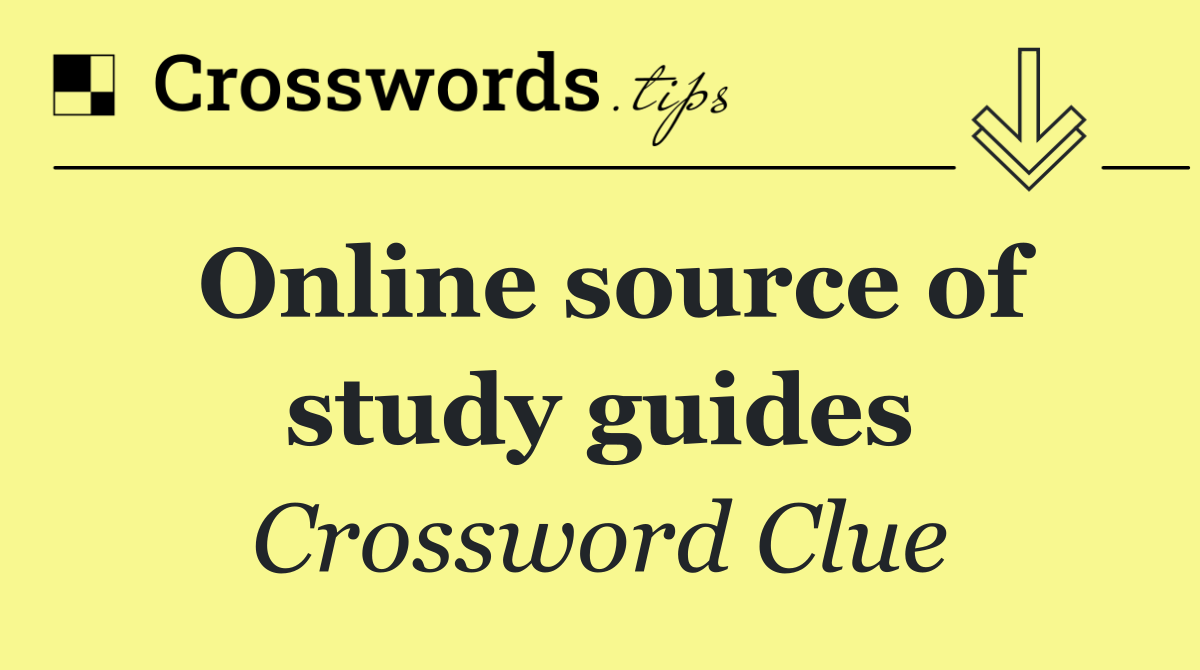 Online source of study guides