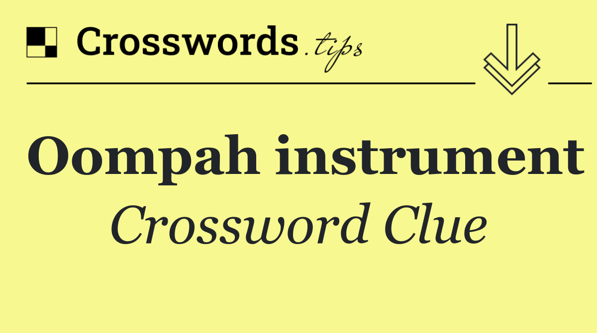 Oompah instrument