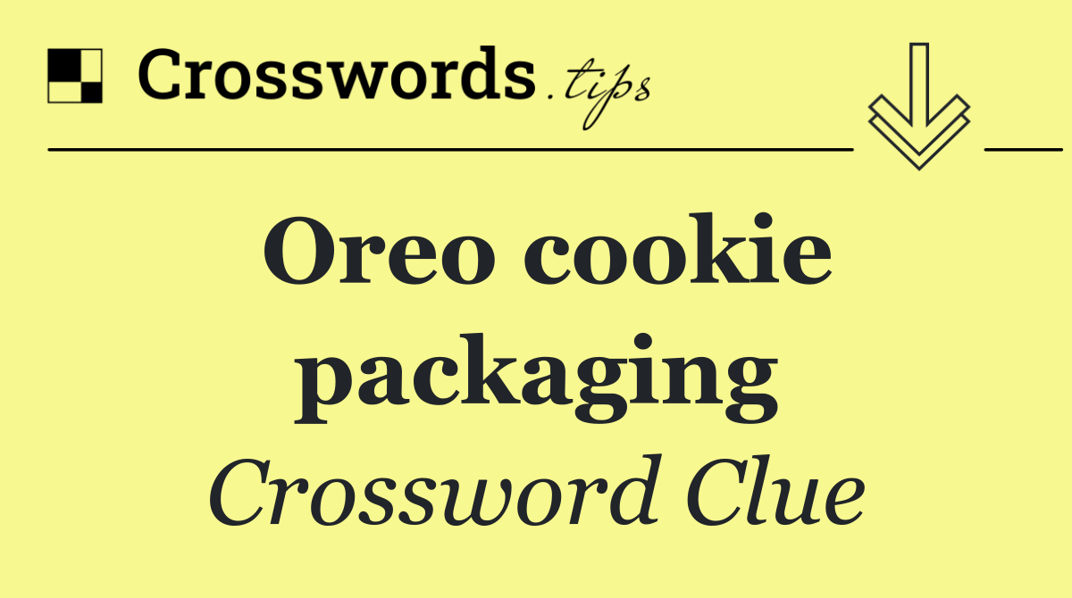 Oreo cookie packaging