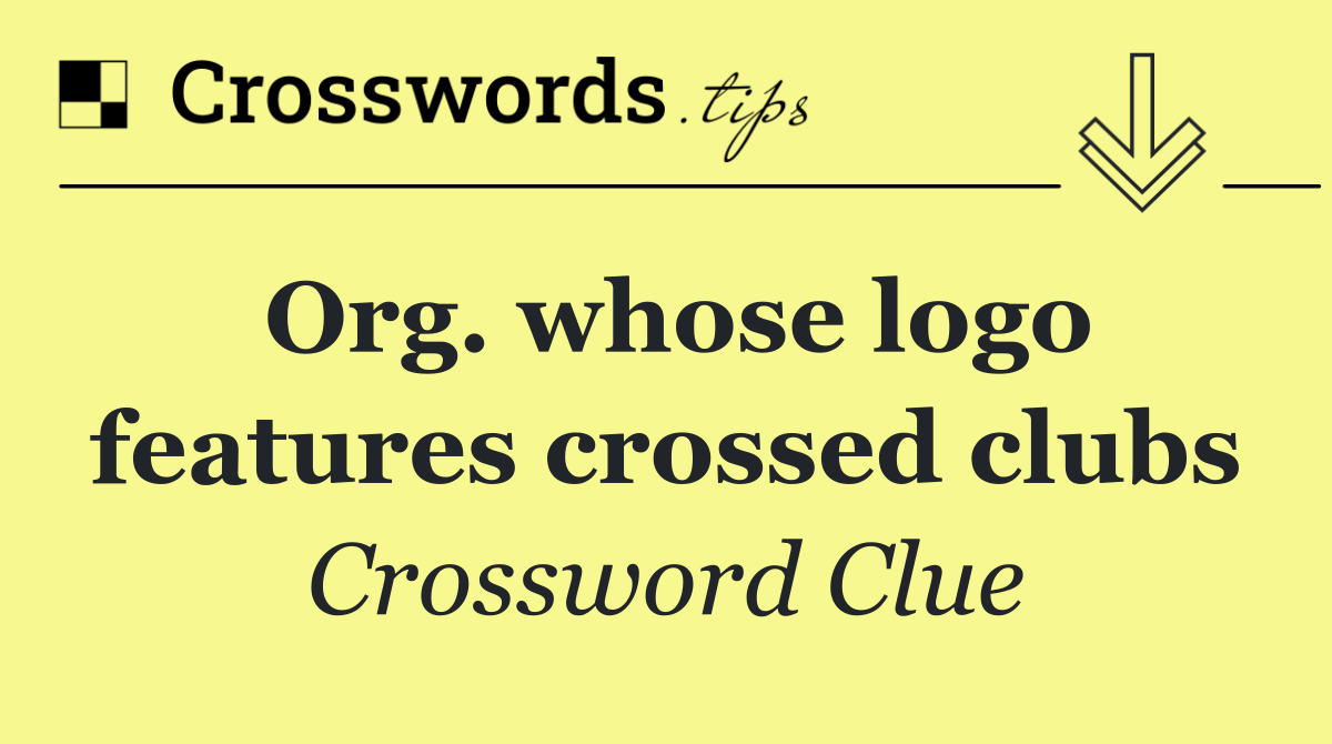 Org. whose logo features crossed clubs