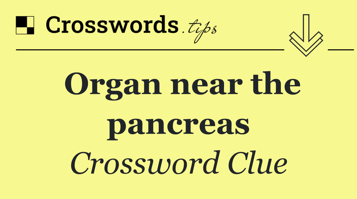 Organ near the pancreas